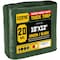 Core Tarps Heavy Duty Tarp, 12 ft L x 0.5 mm H x 10 ft W, 20 Mil, Green/Black, Polyethylene CT-703-10X12 - alternate 1